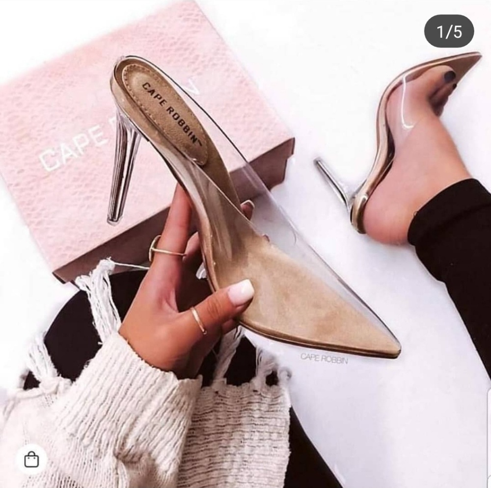 Cape Robbin Cinderella Clear Heels Nude Size 9💖💖💖💖💖 - Picture 2 of 6
